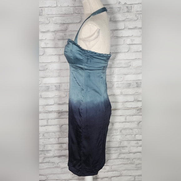 Vintage Betsey Johnson Halter Ombre Blue Evening dress - Picture 9 of 13